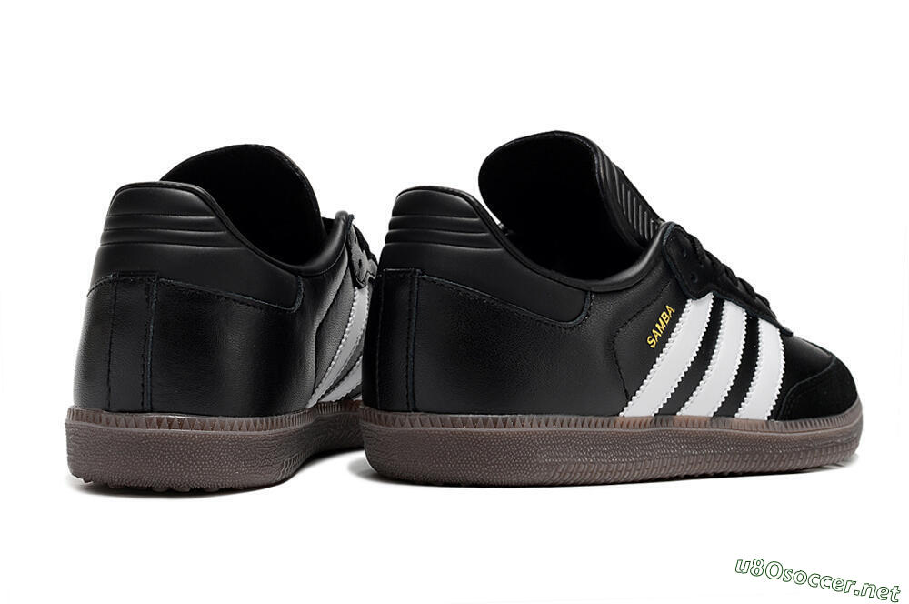 Men's Adidas Samba Messi Indoor TF Football Shoes - Black/White/Brown 6