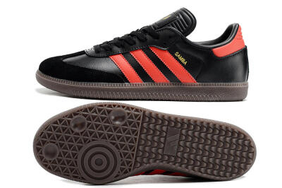 Men's Adidas Samba Messi Indoor TF Football Shoes - Black/Red/Brown