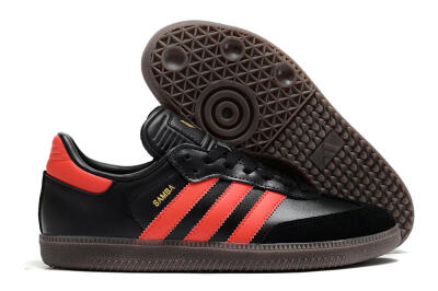 Men's Adidas Samba Messi Indoor TF Football Shoes - Black/Red/Brown