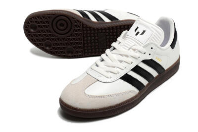 Men's Adidas Samba Messi Indoor TF Football Shoes - Grey/White/Black