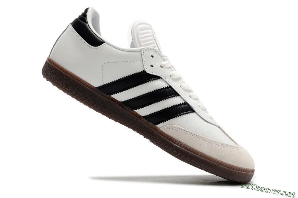 Men's Adidas Samba Messi Indoor TF Football Shoes - Grey/White/Black 4