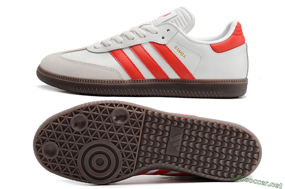 Men's Adidas Samba Messi Indoor TF Football Shoes - Grey/White/Red 1