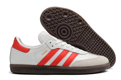 Men's Adidas Samba Messi Indoor TF Football Shoes - Grey/White/Red
