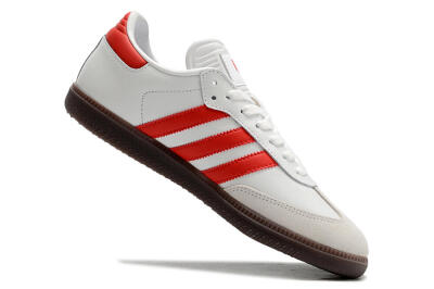 Men's Adidas Samba Messi Indoor TF Football Shoes - Grey/White/Red