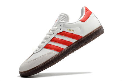 Men's Adidas Samba Messi Indoor TF Football Shoes - Grey/White/Red