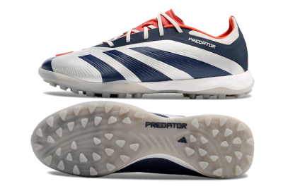 Men's Adidas Predator 24 Elite TF Football Shoes - White/Blue/Red