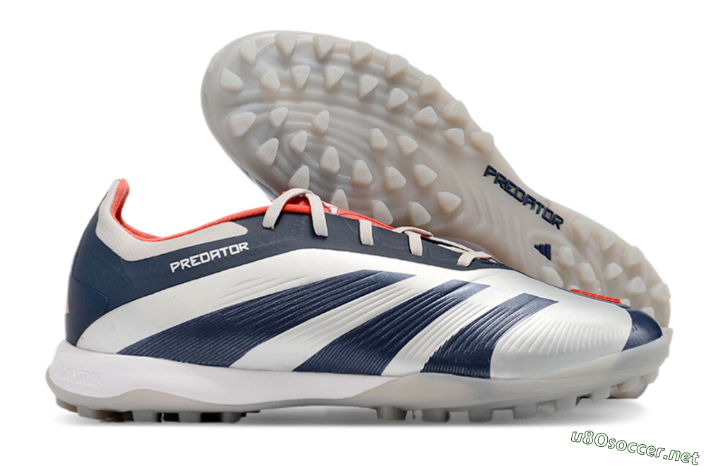Men's Adidas Predator 24 Elite TF Football Shoes - White/Blue/Red 2
