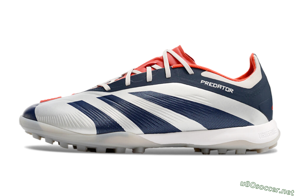 Men's Adidas Predator 24 Elite TF Football Shoes - White/Blue/Red 0