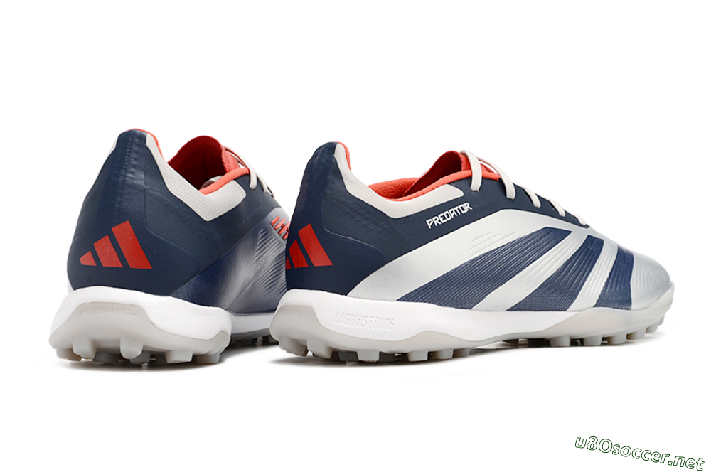 Men's Adidas Predator 24 Elite TF Football Shoes - White/Blue/Red 6