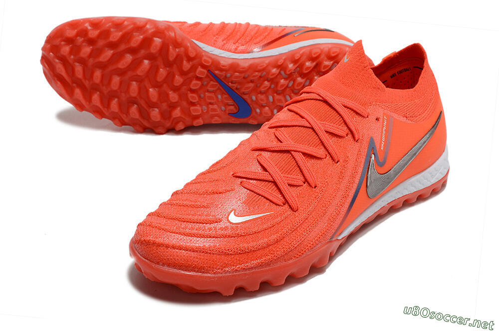 Men's Nike Phantom GX 2 Elite TF Football Shoes - Red/Blue/Silver 3