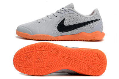 Men's Nike Tiempo Legend 10 Elite IC Football Shoes - Grey/Black/Orange