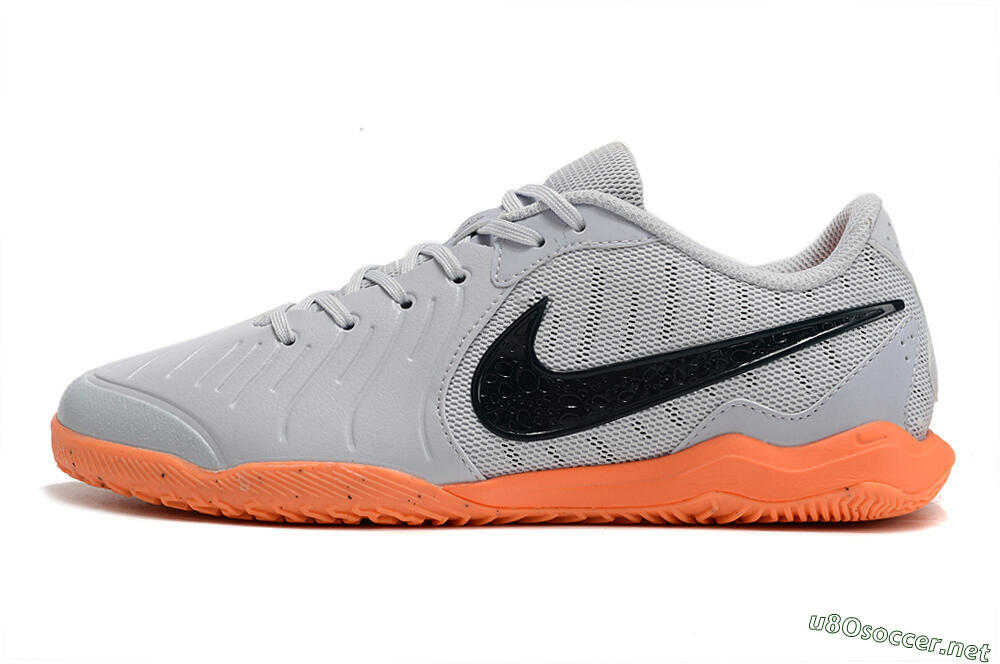 Men's Nike Tiempo Legend 10 Elite IC Football Shoes - Grey/Black/Orange 0