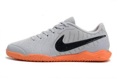 Men's Nike Tiempo Legend 10 Elite IC Football Shoes - Grey/Black/Orange