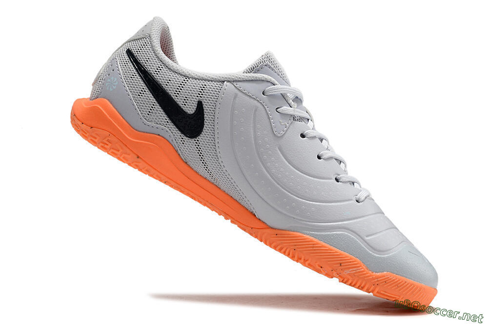 Men's Nike Tiempo Legend 10 Elite IC Football Shoes - Grey/Black/Orange 4