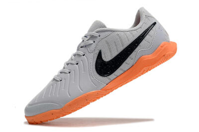Men's Nike Tiempo Legend 10 Elite IC Football Shoes - Grey/Black/Orange
