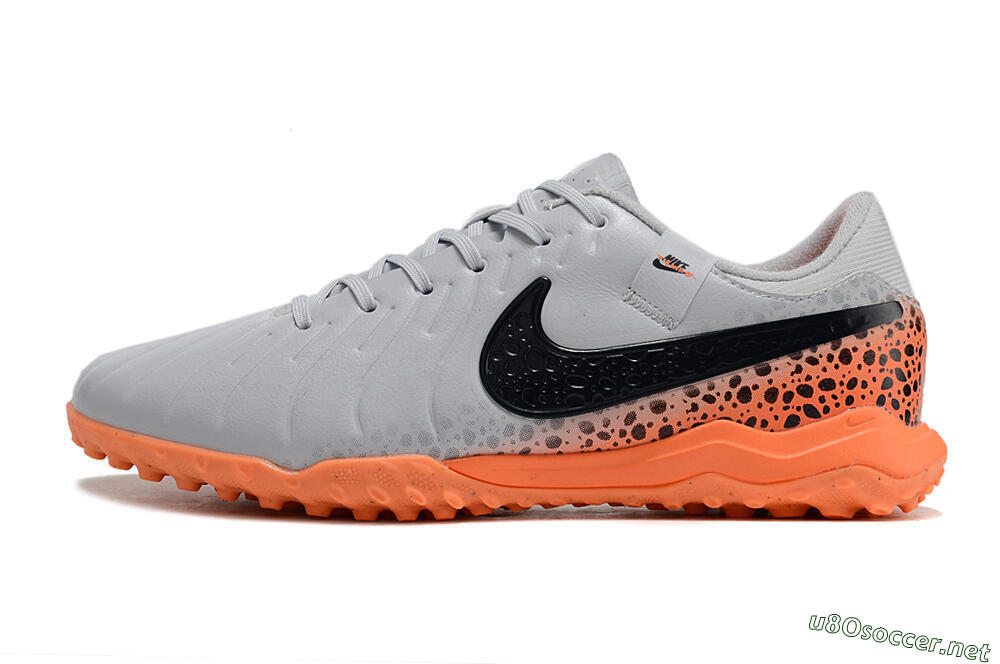 Men's Nike Tiempo Legend 10 Elite TF Football Shoes - Grey/Black/Orange 0