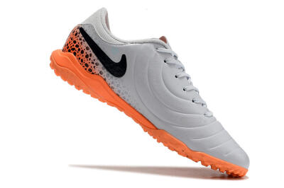 Men's Nike Tiempo Legend 10 Elite TF Football Shoes - Grey/Black/Orange
