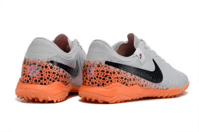 Men's Nike Tiempo Legend 10 Elite TF Football Shoes - Grey/Black/Orange