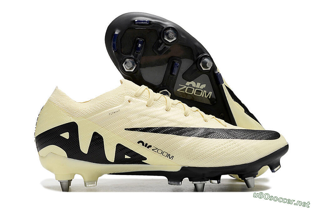 Men's Nike Air Zoom Mercurial Vapor 15 Elite SG Football Boots - Beige/Black 2