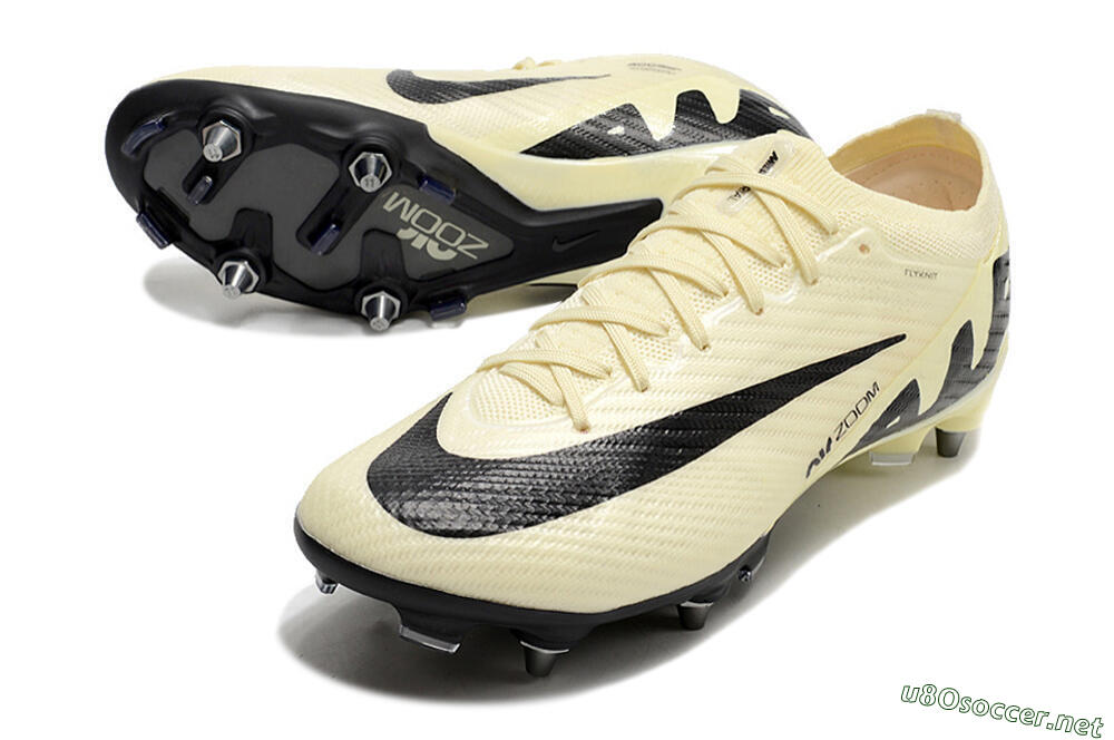 Men's Nike Air Zoom Mercurial Vapor 15 Elite SG Football Boots - Beige/Black 3