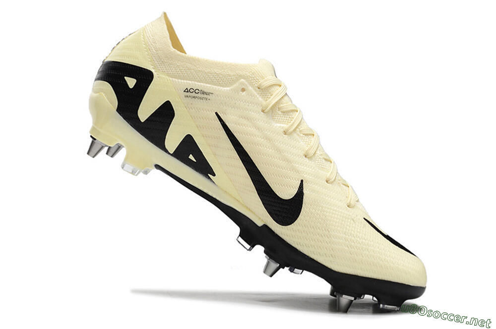 Men's Nike Air Zoom Mercurial Vapor 15 Elite SG Football Boots - Beige/Black 4