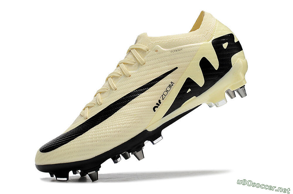 Men's Nike Air Zoom Mercurial Vapor 15 Elite SG Football Boots - Beige/Black 5