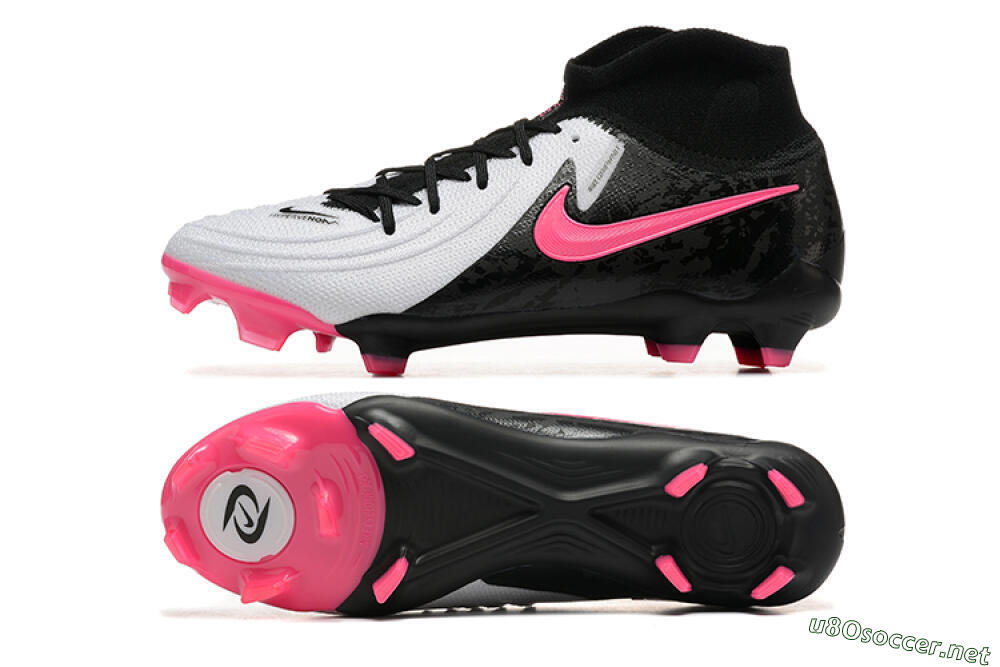 Men's Nike Phantom Luna Elite FG Football Boots - White/Black/Pink 1