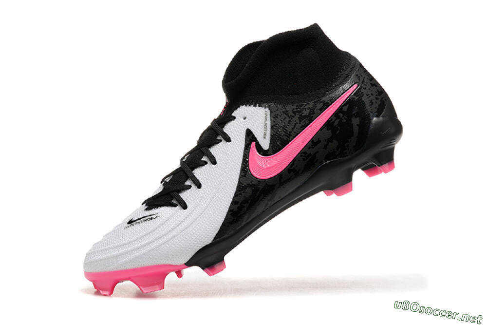 Men's Nike Phantom Luna Elite FG Football Boots - White/Black/Pink 8