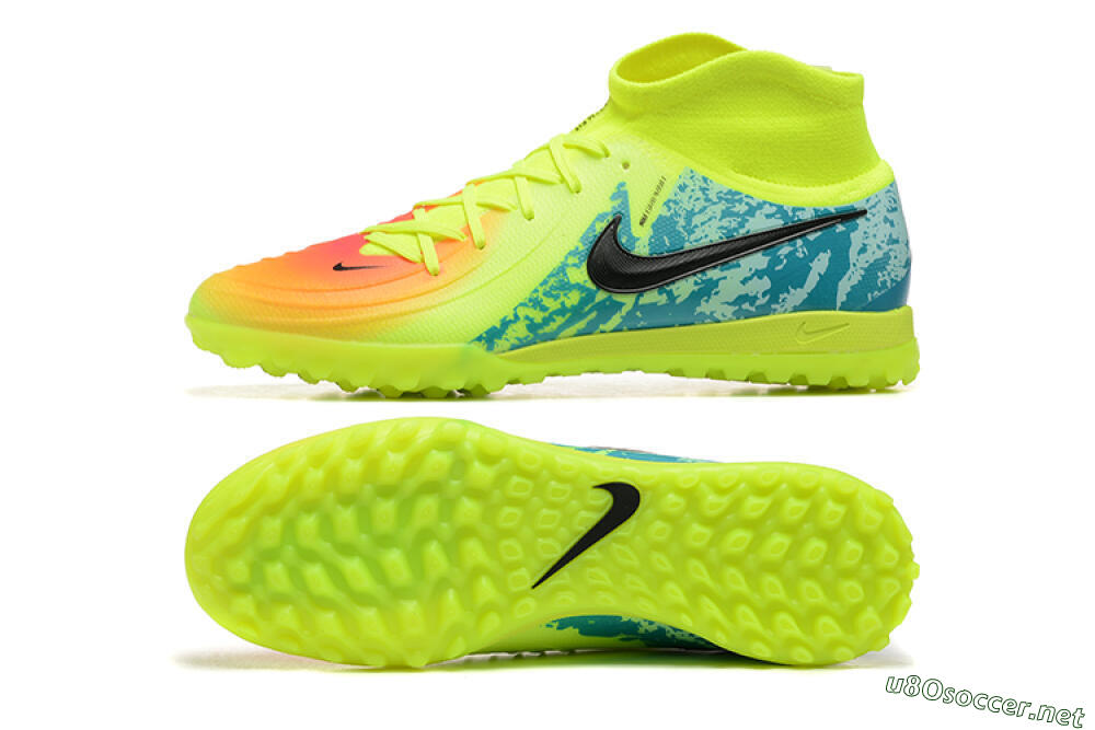 Men's Nike Phantom GX 2 Luna Elite TF Football Shoes - Yellow/Blue/Black 1