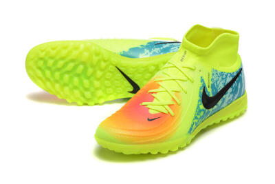Men's Nike Phantom GX 2 Luna Elite TF Football Shoes - Yellow/Blue/Black