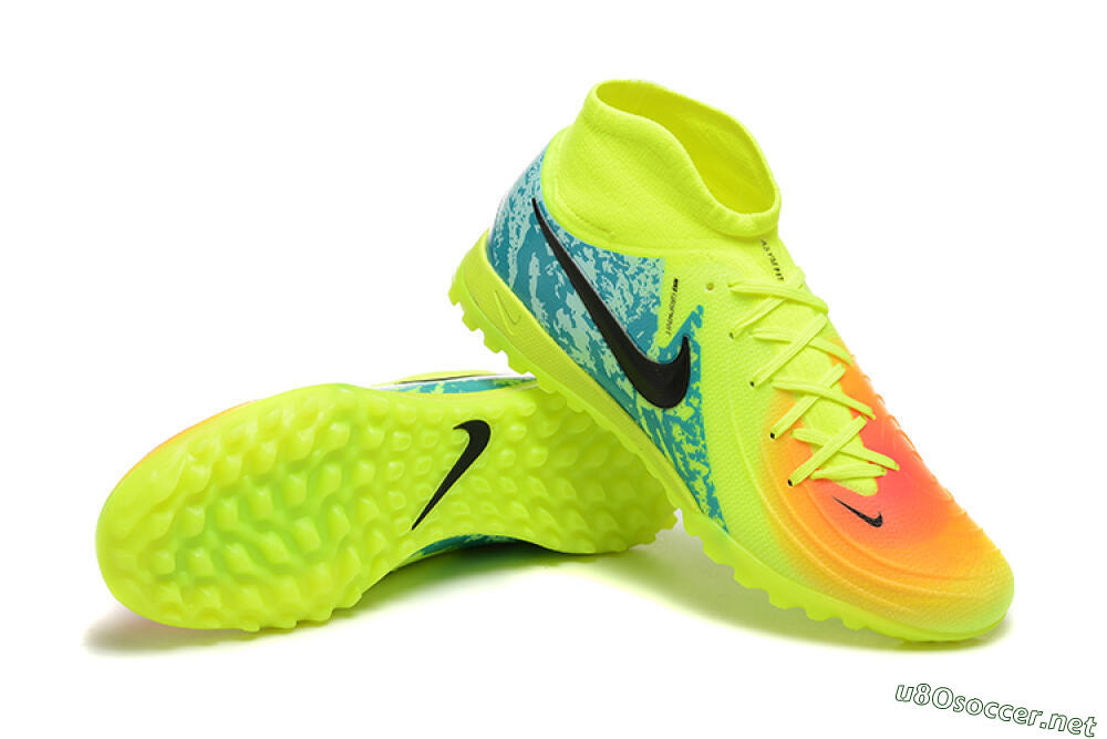Men's Nike Phantom GX 2 Luna Elite TF Football Shoes - Yellow/Blue/Black 4