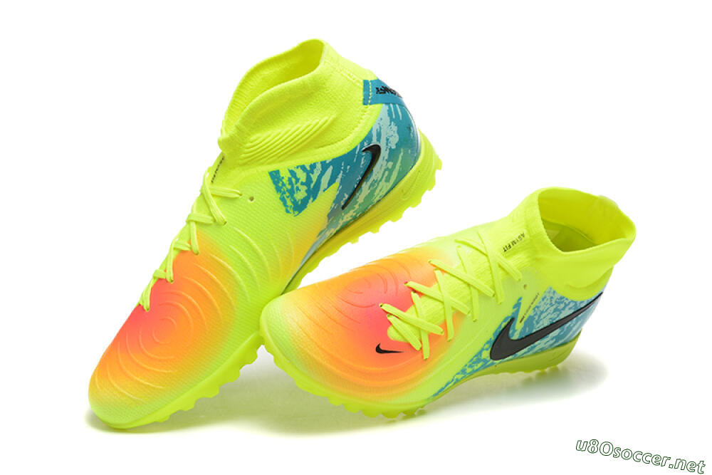 Men's Nike Phantom GX 2 Luna Elite TF Football Shoes - Yellow/Blue/Black 6