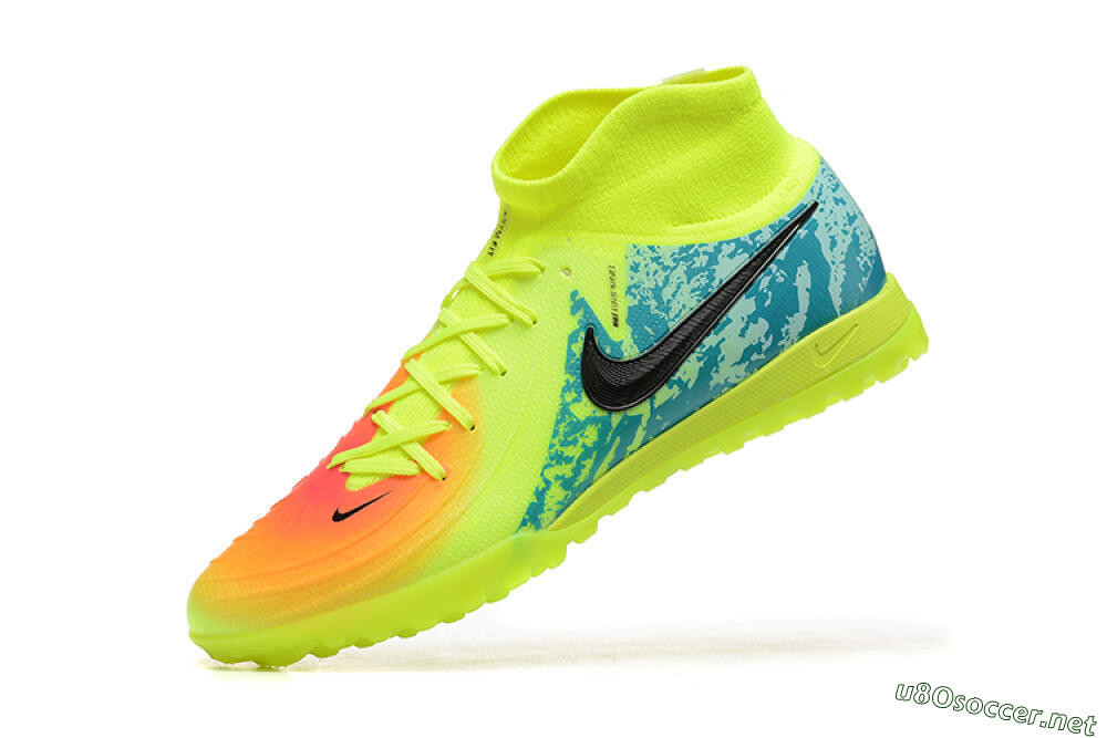 Men's Nike Phantom GX 2 Luna Elite TF Football Shoes - Yellow/Blue/Black 8