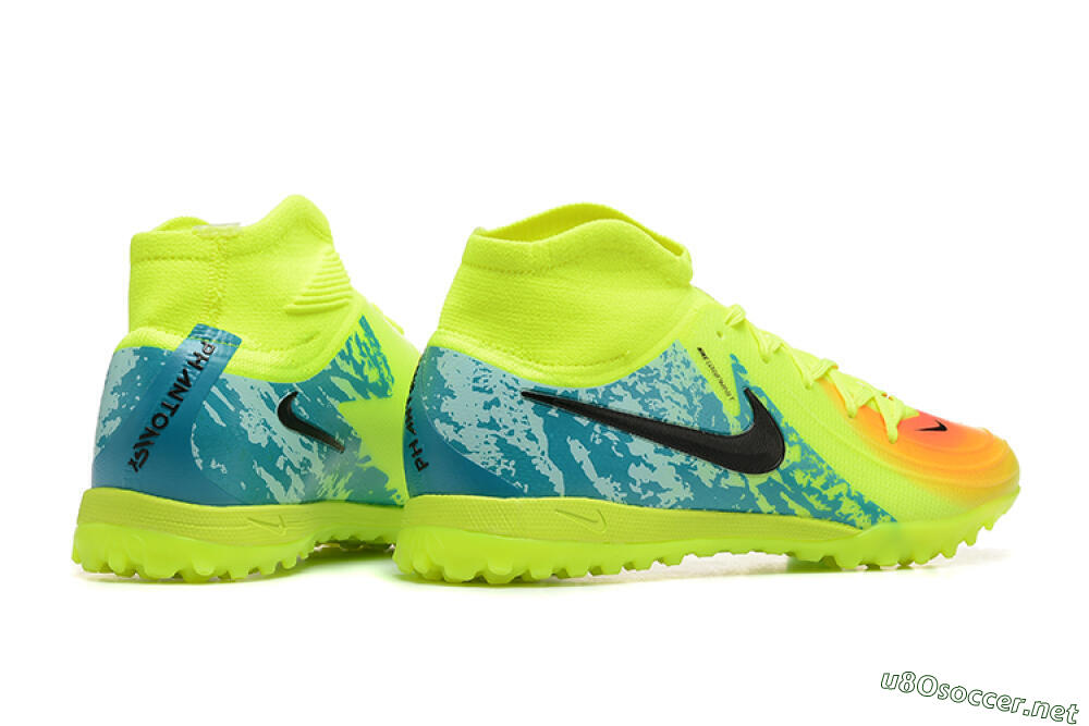 Men's Nike Phantom GX 2 Luna Elite TF Football Shoes - Yellow/Blue/Black 9