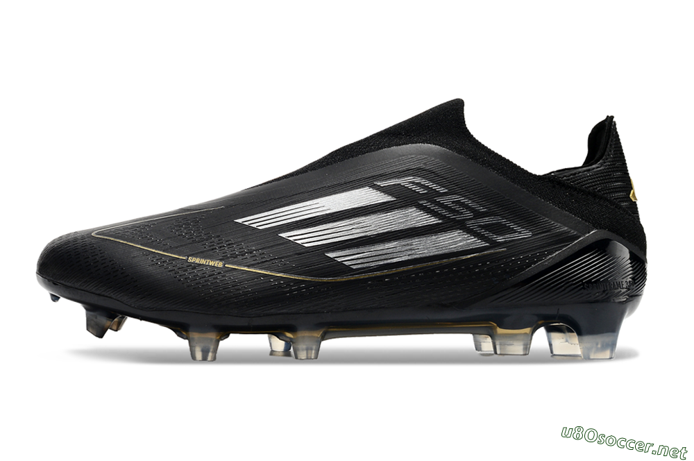 Men's Adidas F50 Adizero FG Football Boots - Black/Silver/Gold 0