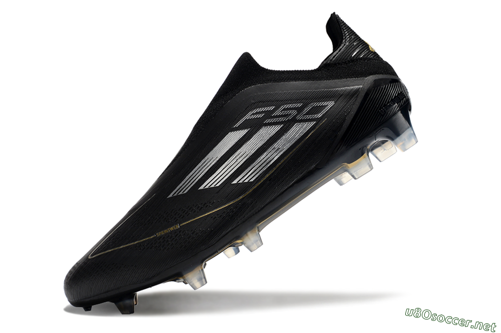 Men's Adidas F50 Adizero FG Football Boots - Black/Silver/Gold 5