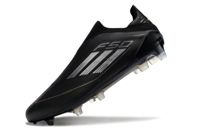 Men's Adidas F50 Adizero FG Football Boots - Black/Silver/Gold