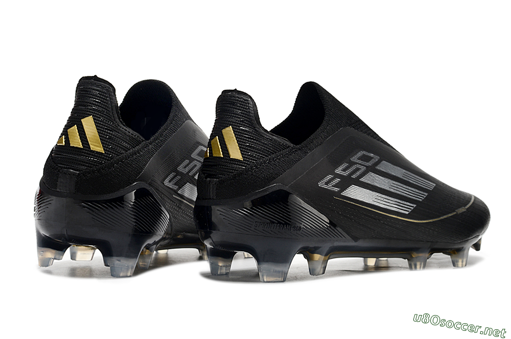 Men's Adidas F50 Adizero FG Football Boots - Black/Silver/Gold 6