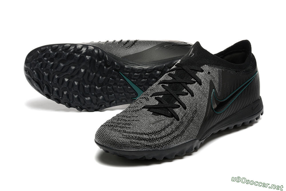 Men's Nike Phantom GX 2 Elite TF Football Shoes - Grey/Black/Jade 3