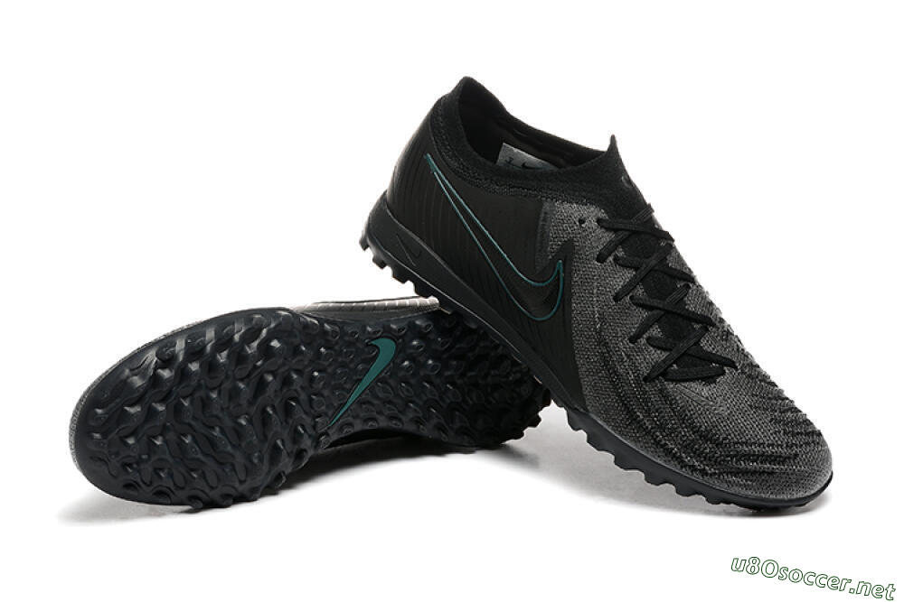 Men's Nike Phantom GX 2 Elite TF Football Shoes - Grey/Black/Jade 4