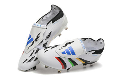 Men's Adidas Predator Elite Foldover Tongue FG Football Boots - White/Rainbow