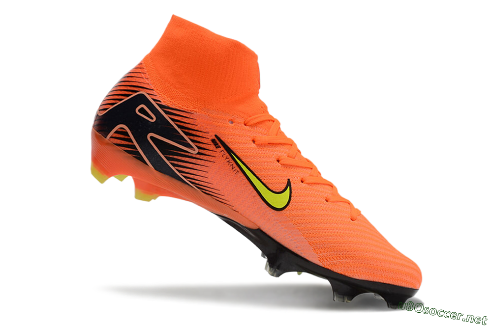 Unisex Nike Air Zoom Mercurial Superfly 10 Elite FG Football Boots - Orange/Black/Yellow 4