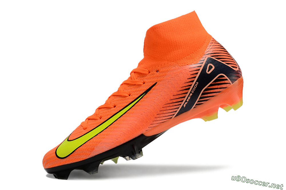 Unisex Nike Air Zoom Mercurial Superfly 10 Elite FG Football Boots - Orange/Black/Yellow 5