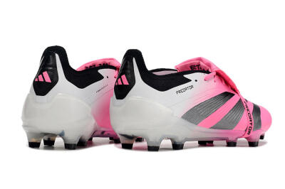 Men's Adidas Predator Elite Foldover Tongue FG Football Boots - Pink/Grey/White