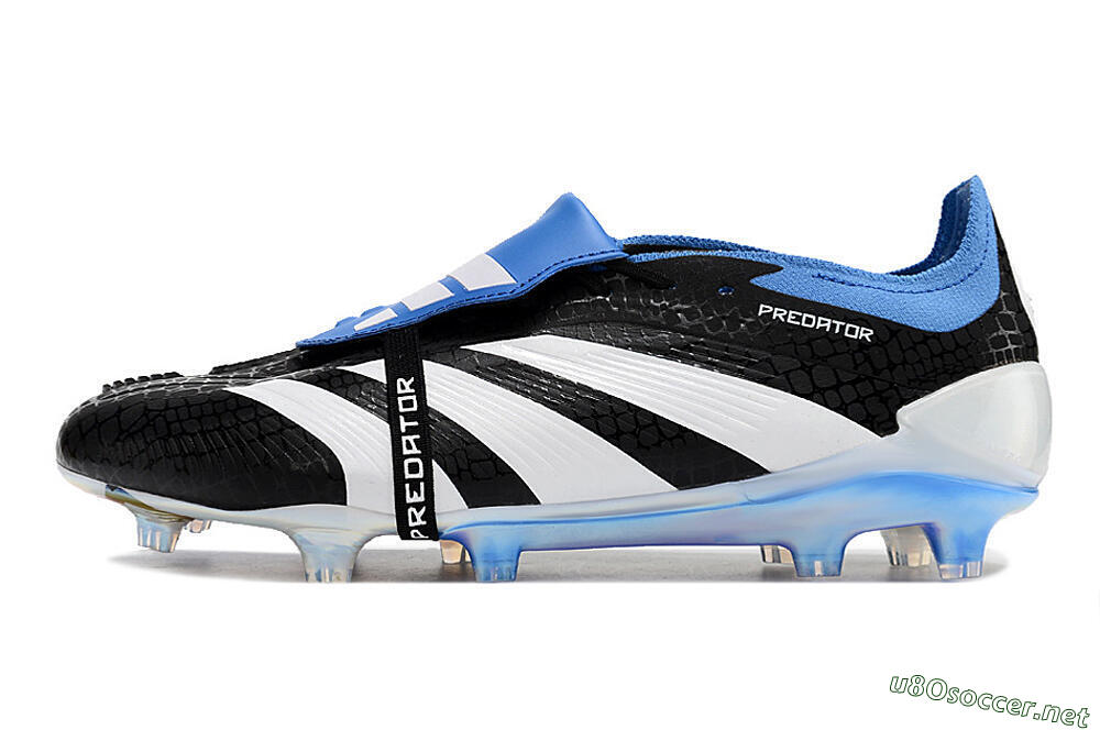 Men's Adidas Predator Elite Foldover Tongue FG Football Boots - Black/Blue/White 0