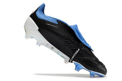 Men's Adidas Predator Elite Foldover Tongue FG Football Boots - Black/Blue/White