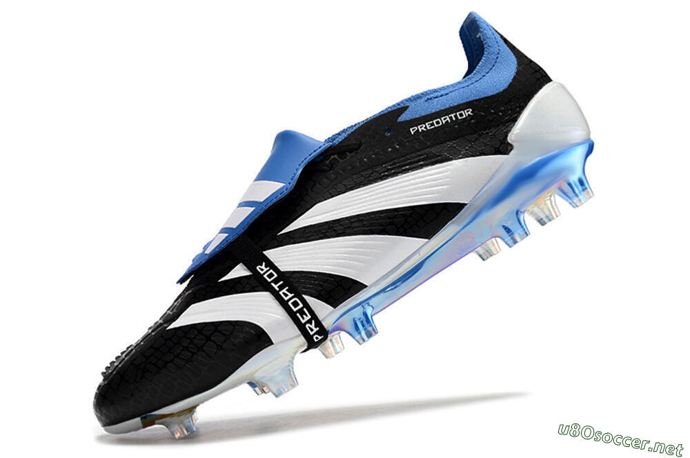 Men's Adidas Predator Elite Foldover Tongue FG Football Boots - Black/Blue/White 5