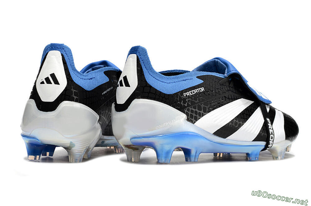 Men's Adidas Predator Elite Foldover Tongue FG Football Boots - Black/Blue/White 6
