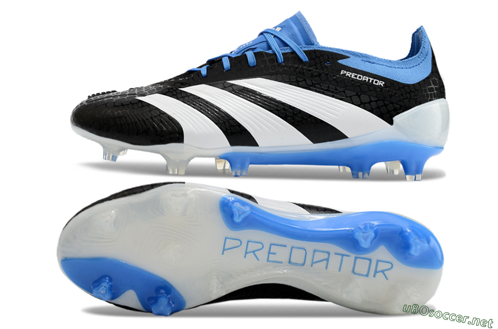 Men's Adidas Predator Accuracy+ FG Football Boots - Black/White/Blue 1