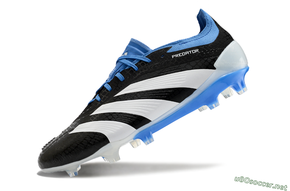 Men's Adidas Predator Accuracy+ FG Football Boots - Black/White/Blue 4